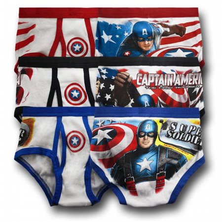 Captain America Movie Juvenile 3-Pack Underwear