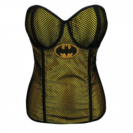 Batgirl Fishnet Overlay Corset