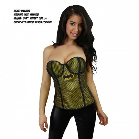 Batgirl Fishnet Overlay Corset