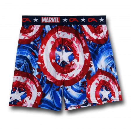 Captain America Big Shield Collage Boxers