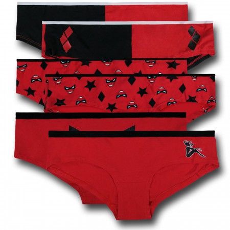Harley Quinn Red & Black Panty 3-Pack