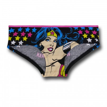 Wonder Woman Neon Black Hipster Panty