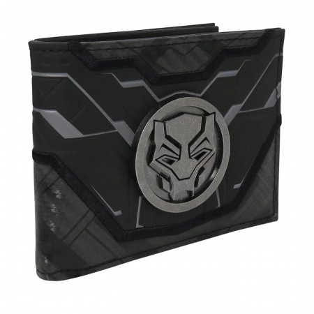 Black Panther Movie Symbol Carbon Fiber Bi-Fold Wallet