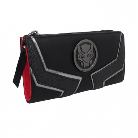 Black Panther Movie Logo Women's Zip Around Wallet