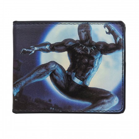 Black Panther Hunter's Moon Men's Bi-Fold Wallet