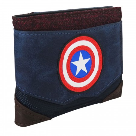 Captain America Chrome Weld Men's Bi-Fold Wallet