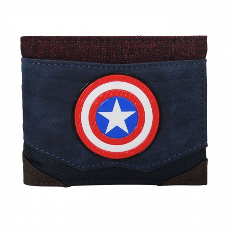 Captain America Chrome Weld Men's Bi-Fold Wallet