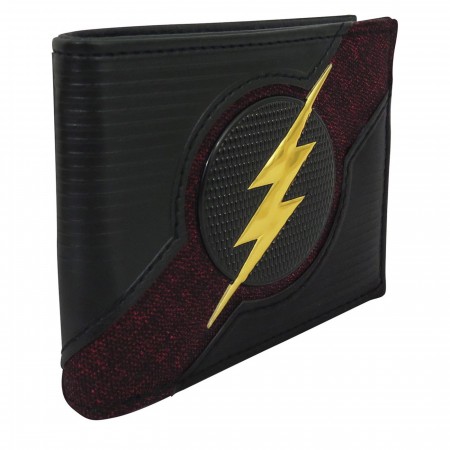Flash Logo Chrome Weld Patch Men's Bi-Fold Wallet