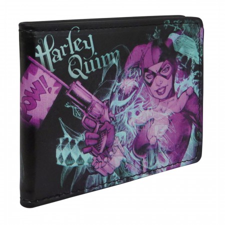 Harley Quinn Pow! Men's Bi-Fold Wallet