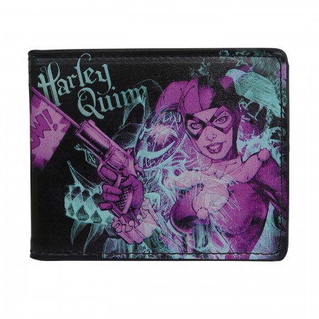 Harley Quinn Pow! Men's Bi-Fold Wallet