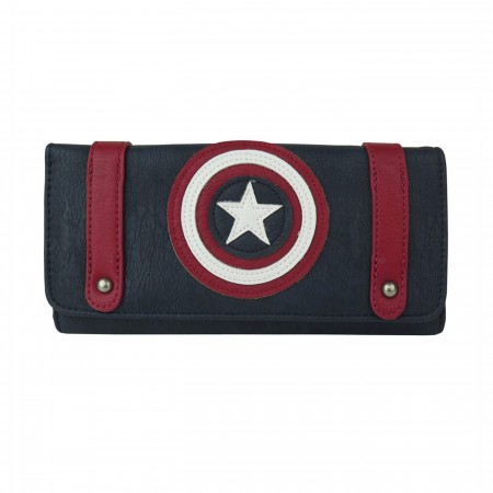 Captain America Faux Leather Tri-Fold Wallet
