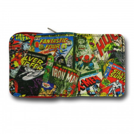 Marvel Comic Collage Zip Wallet