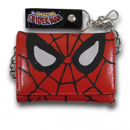 Spiderman Silver Eyes Chain Wallet