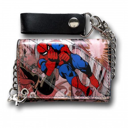 Spiderman Retro Comic Chain Wallet