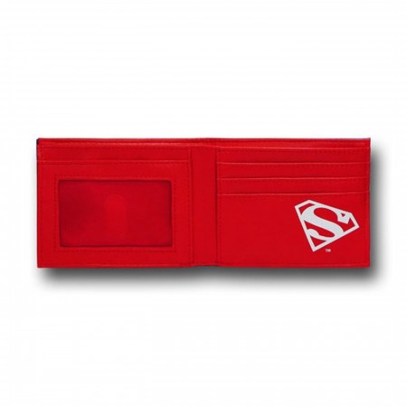 Superman Gothic Red Logo Bi-Fold Wallet