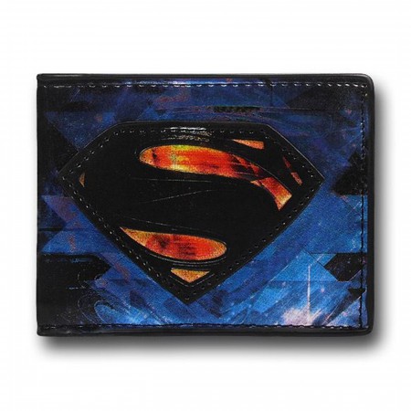 Superman Man of Steel Chromium Print Bi-Fold Wallet