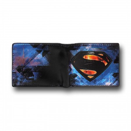 Superman Man of Steel Chromium Print Bi-Fold Wallet