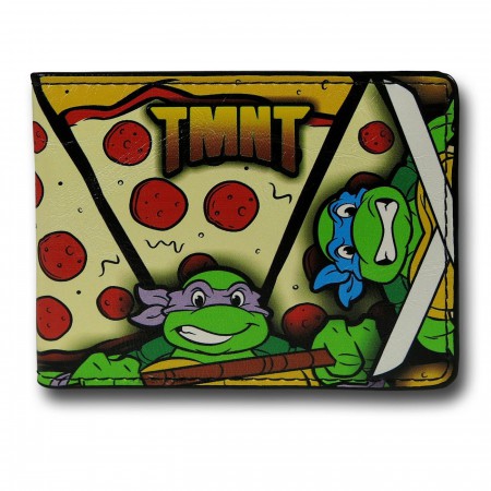 TMNT Pizza Pattern Bi-Fold Wallet