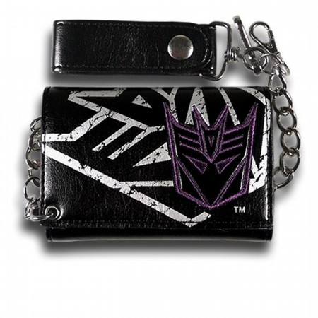 Transformers Decepticon Symbol Black Chain Wallet