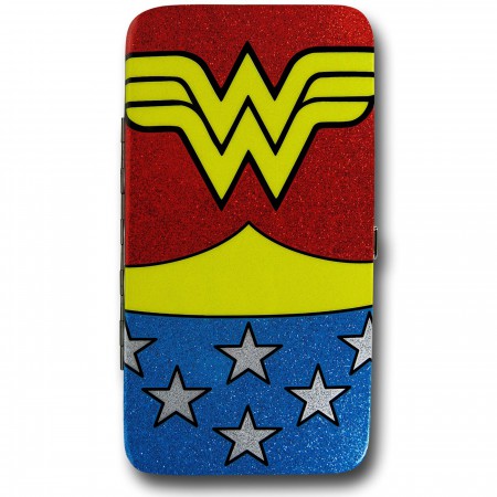 Wonder Woman Glitter Costume Ladies Hinged Wallet