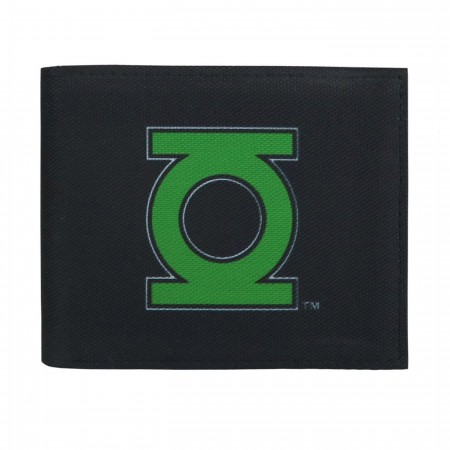 Green Lantern Symbol on Black Bi-Fold Wallet