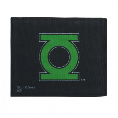 Green Lantern Symbol on Black Bi-Fold Wallet