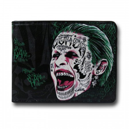 Suicide Squad Joker Scream Men's Bi-Fold Wallet