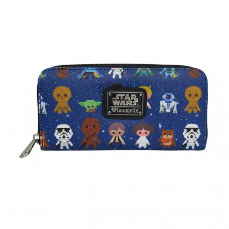 Star Wars Baby Characters Women's Zip Around Wallet