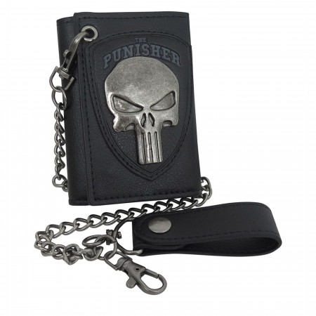 Punisher Metal Skull Chain Wallet