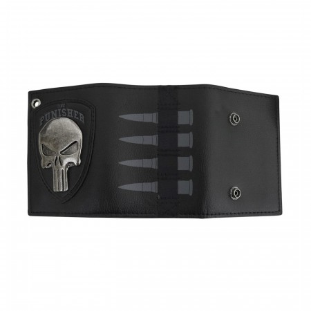 Punisher Metal Skull Chain Wallet