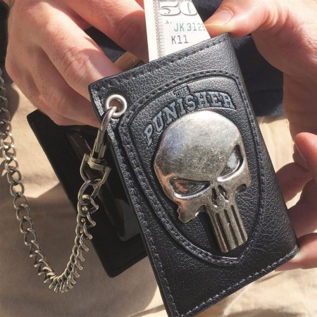 Punisher Metal Skull Chain Wallet