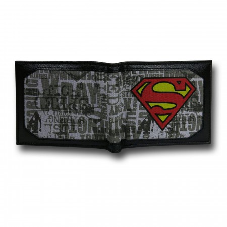 Superman Bi-Fold Symbols & Logos Canvas Wallet