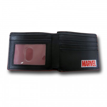 Thor Hammer on Red Bi-Fold Wallet