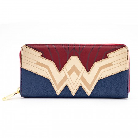 Wonder Woman Justice League Armor Zip Around Wallet