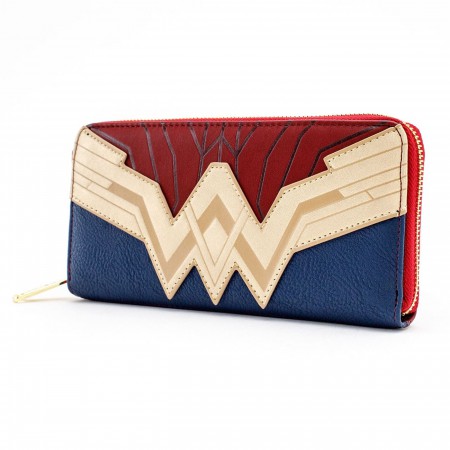Wonder Woman Justice League Armor Zip Around Wallet