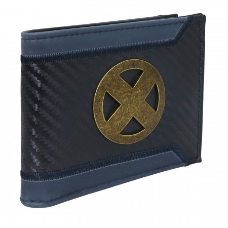 X-Men Metal Logo Carbon Fiber Bi-Fold Wallet