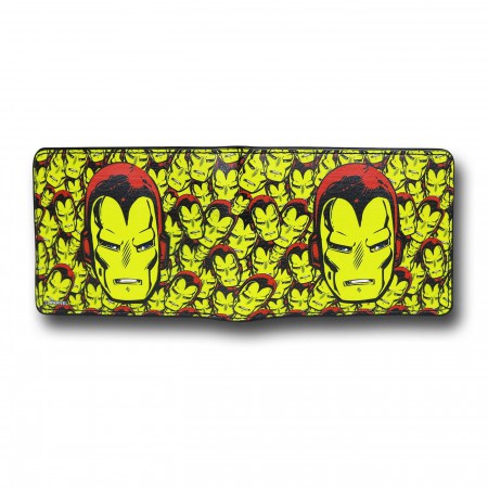 Iron Man Yellow Collage Bi-Fold Wallet
