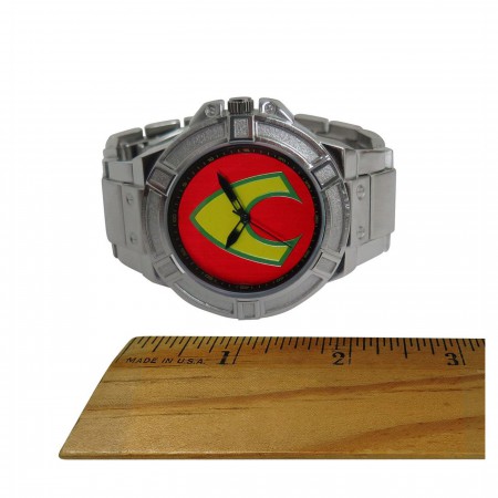 Aquaman Symbol Watch with Silver Band