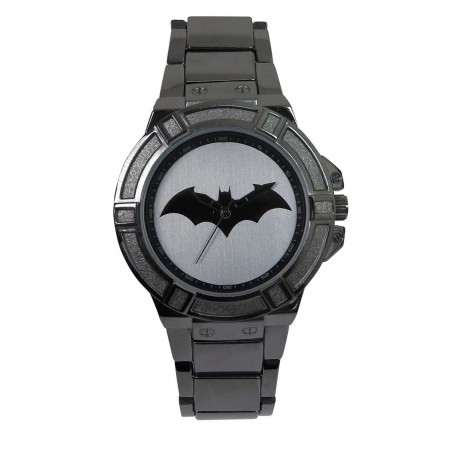 Batman Hush Symbol Charcoal Watch with Metal Band