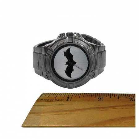 Batman Hush Symbol Charcoal Watch with Metal Band