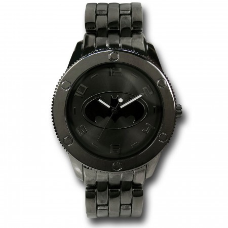 Batman Subdued Grey Black Watch with Metal Band