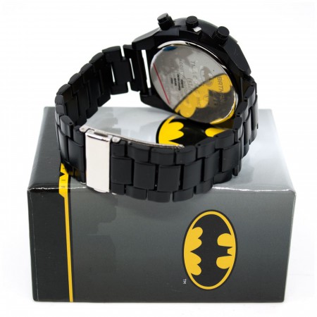 Batman Symbol Black Watch with Metal Band