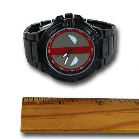 Deadpool Symbol Black Watch with Metal Band