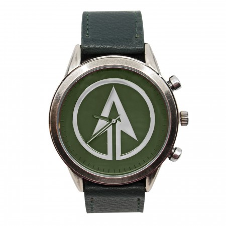 Green Arrow Symbol Watch with Adjustable Strap