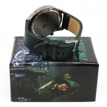 Green Arrow Symbol Watch with Adjustable Strap