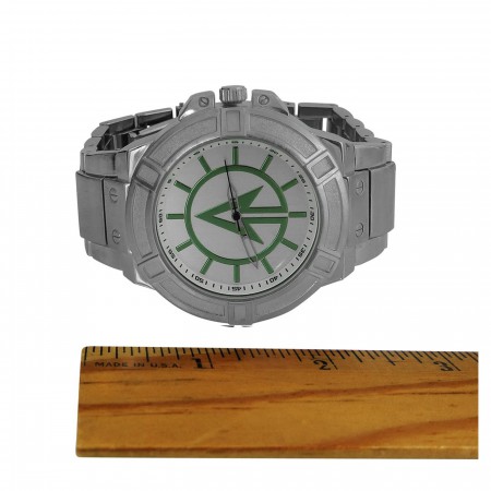 Green Arrow Symbol Watch with Metal Band