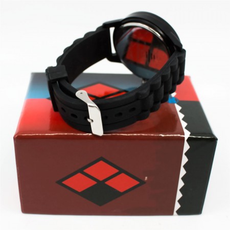 Harley Quinn Diamond Patter Watch with Rubber Band