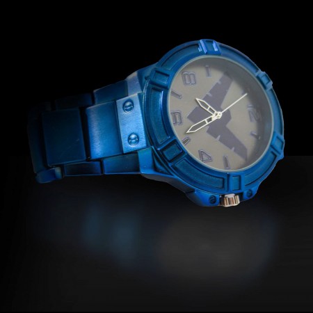 Nightwing Symbol Blue Watch with Metal Band