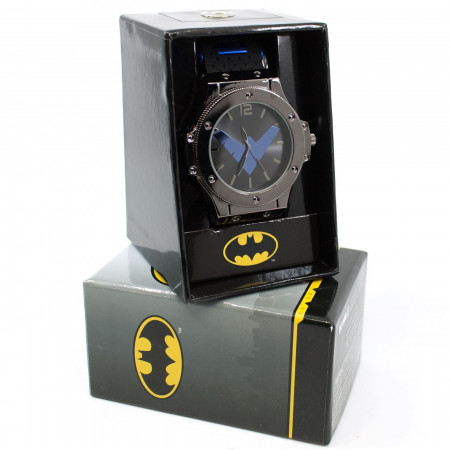 Nightwing Symbol Watch with Silicone Adjustable Strap