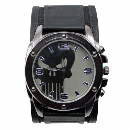 Punisher Symbol Watch with Dual Fasten Adjustable Strap